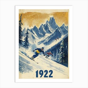 Aihrgdesign A Vintage Sports Poster Inspired By Winter Games 6 Art Print