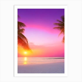 Sunset on a Tropical Beach 6 Art Print