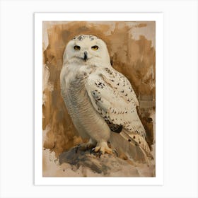 Snowy Owl Painting 2 Art Print