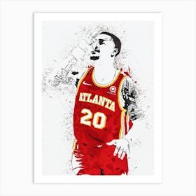 John Collins Atlanta Hawks 1 Art Print