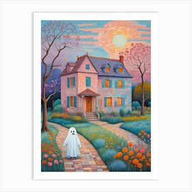 Lost Ghost Of The Colourful House Art Print