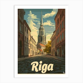 Aihrgdesign A Classic 1960s Travel Poster For Riga 1 Art Print