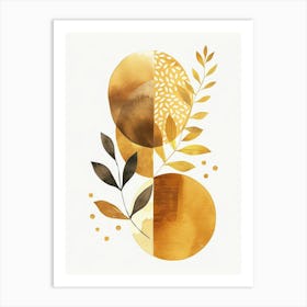 Gold Abstract Painting 10 Art Print