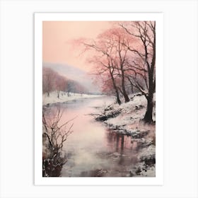 Dreamy Winter Painting The Lake District England 1 Art Print