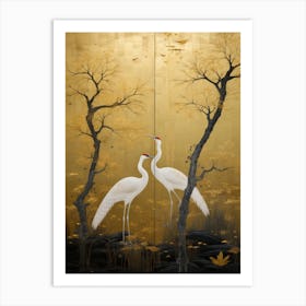 Two Cranes 1 Art Print