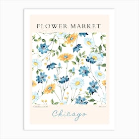 Chicago Flower Market Art Print