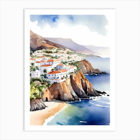 Spanish Las Teresitas Santa Cruz De Tenerife Canary Islands Travel Poster (18) Art Print