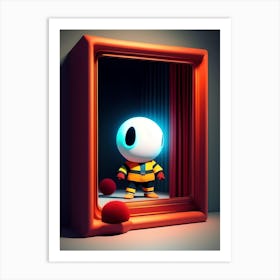 Cartoon Character In A Mirror Art Print