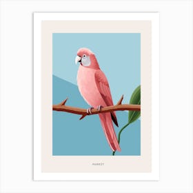 Minimalist Parrot 3 Bird Poster Art Print