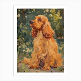 Cocker Spaniel Acrylic Painting 4 Art Print