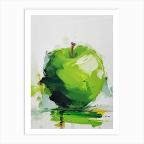 Green Apple Style Abstract Art Print