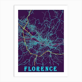 Florence Map Poster 1 Art Print