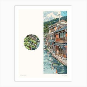 Otaru Japan 2 Cut Out Travel Poster Art Print