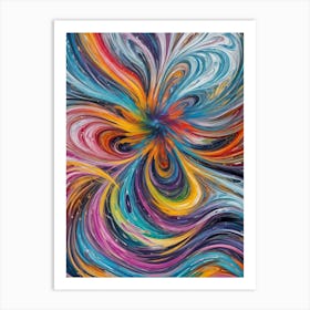 Abstract Swirl Painting 2 Art Print