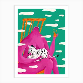 Zebra Mood Art Print