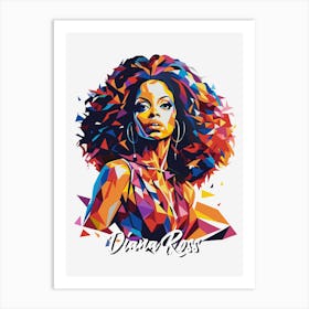 Diana Ross 02 Portrait Music Icon Style WPAP Pop Art Art Print