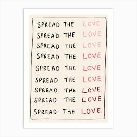 Spread the Love Pink Art Print