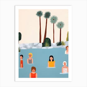 Fancy Los Angeles California, Tiny People And Illustration 3 Art Print
