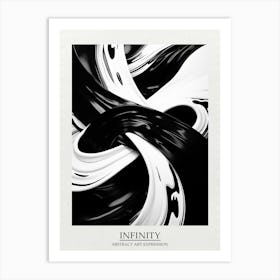 Infinity Abstract Black And White 3 Poster Art Print