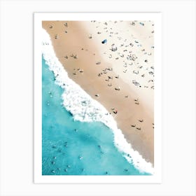 Aerial View Of A Beach Art Print