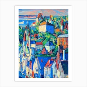 Port Of Quebec City Canada Abstract Block harbour Art Print