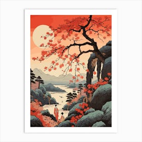 Iya Valley, Japan Vintage Travel Art 2 Art Print