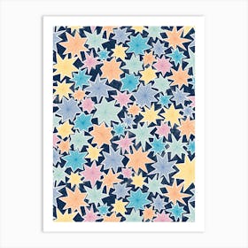 Starry Night - Pastel Navy Art Print