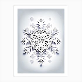 Irregular Snowflakes, Snowflakes, Marker Art 2 Art Print