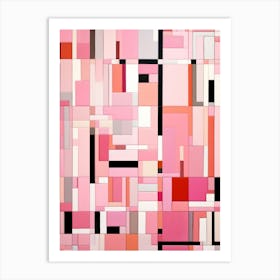 Pink Patchwork Art Print