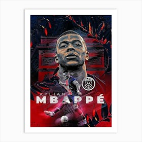 Kylian Mbappé Art Print