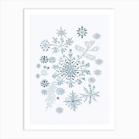 Irregular Snowflakes, Snowflakes, Quentin Blake Illustration Art Print