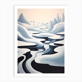 Polar Abstract Minimalist 3 Art Print