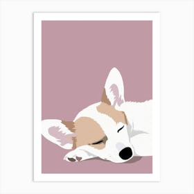 Corgi Sleeping Art Print