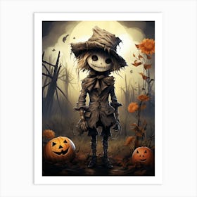 Halloween Scarecrow Art Print