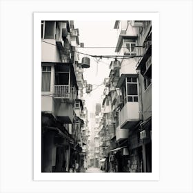 Hong Kong, China, Black And White Old Photo 3 Art Print