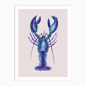 Blue Lobster Nautical Affiche