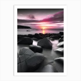 Sunset Over Rocks 7 Art Print