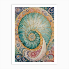 Spiral Abstract Shell Art Print