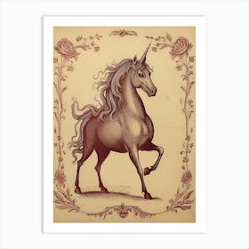 Fairytale Pegasus Drawing Art Print