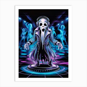 Dj Skeleton Art Print