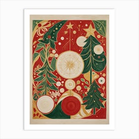 Abstract Christmas Art Print