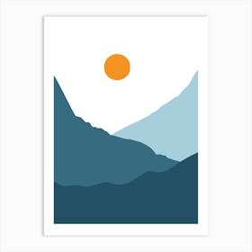 Sunrise In The Mountains Art Print