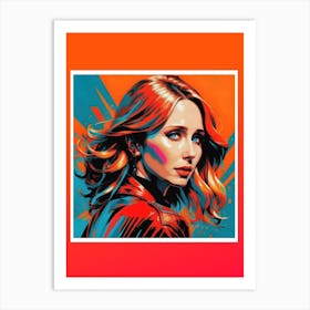 Authentic Portrait Of Beautiful Woman Art Print