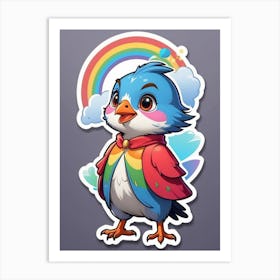 Rainbow Bird Art Print