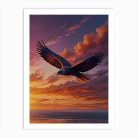 Eagle In Flight 2 Art Print