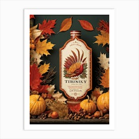 Authentic Turkey Centerpiece Bursting With The Warm Hues Of A Thanksgiving Festival Theme Position Art Print