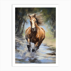 A Horse Painting In The Style Of Oil Painting 2 Art Print