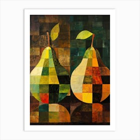 Two Pear Paintings Art Print