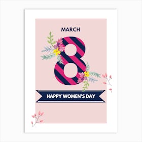 Happy Women'S Day 8 march Art Print