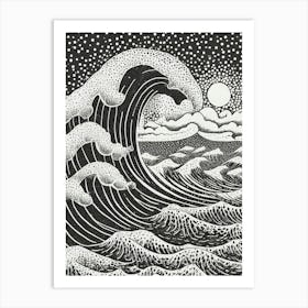 The Great Wave Off Kanagawa Reimagined In A Modern Context Art Print